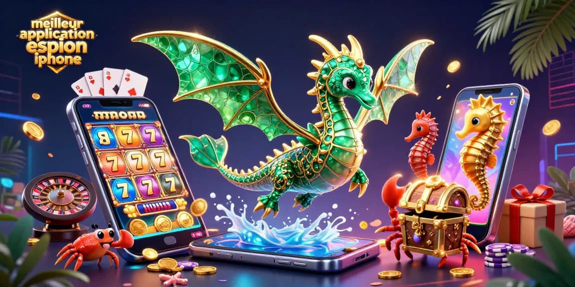 Découvrez la meilleure application espion iPhone dans un monde de jeu avec des dragons et des machines à sous