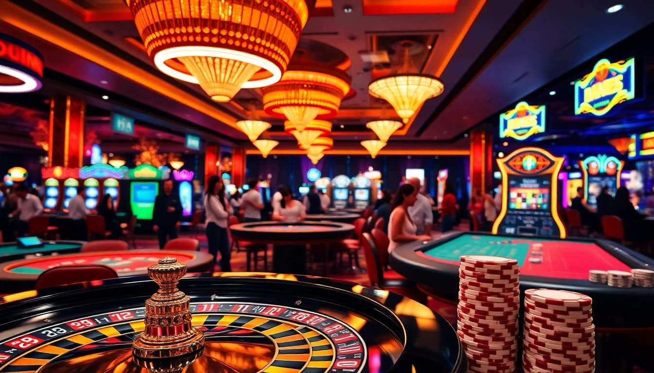 Discover cs2 gambling sites reddit filled with gaming tables and enthusiastic players in a vibrant casino.