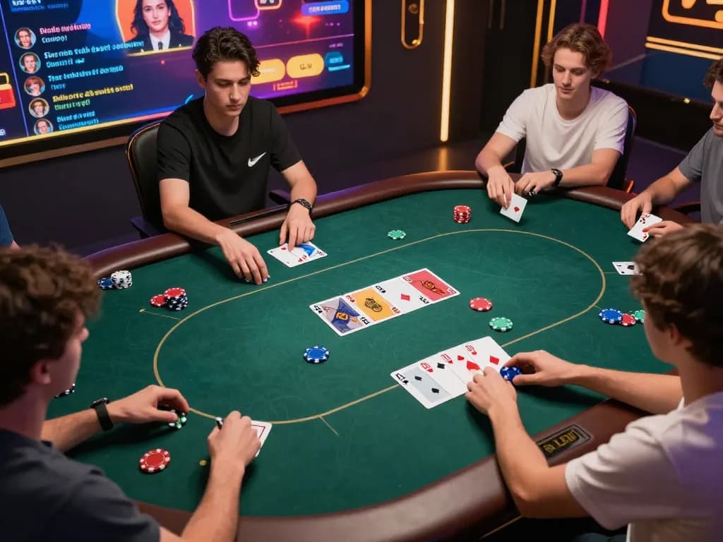 Engage in competitive online poker gameplay with sunwinapk showcasing animated cards and dynamic interactions.