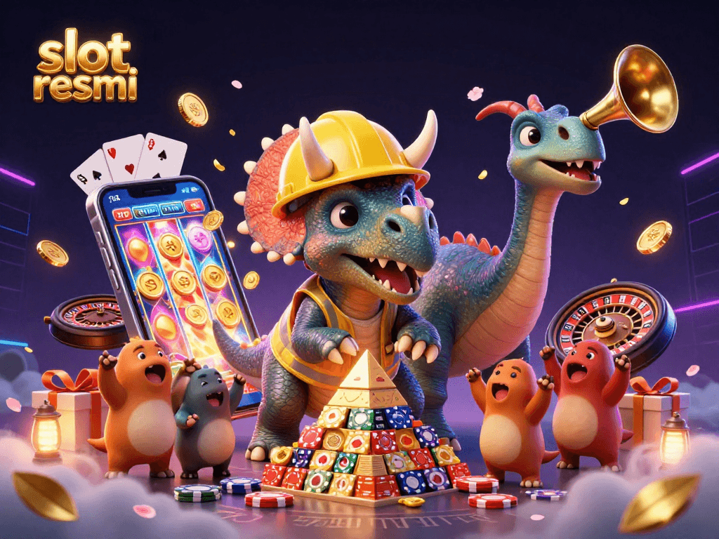 Celebrate wins with colorful slot resmi action in a vibrant, animated casino scene!