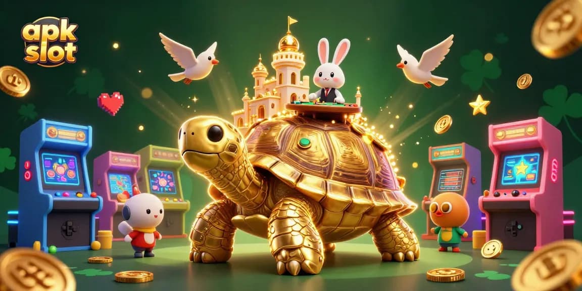 Mainkan apk slot dengan keseruan simbol emas dan dealer kelinci di mesin slot digital ini