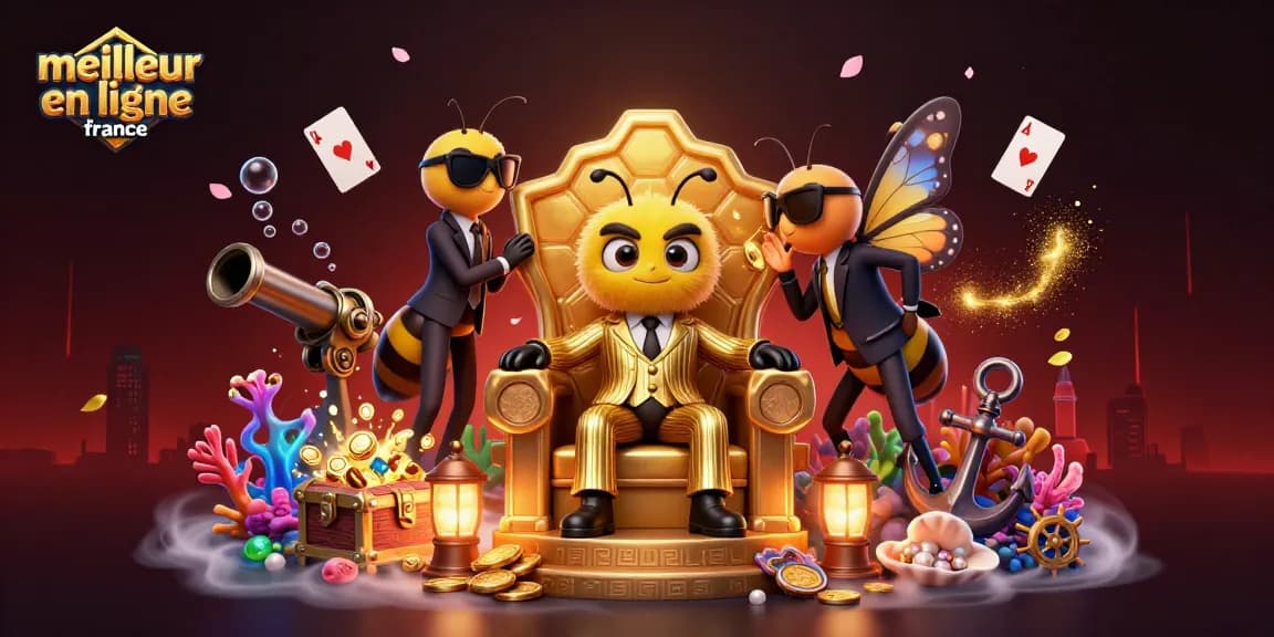 Jouer au meilleur casino en ligne France avec un bumblebee mob boss dans un cadre haut en couleurs.