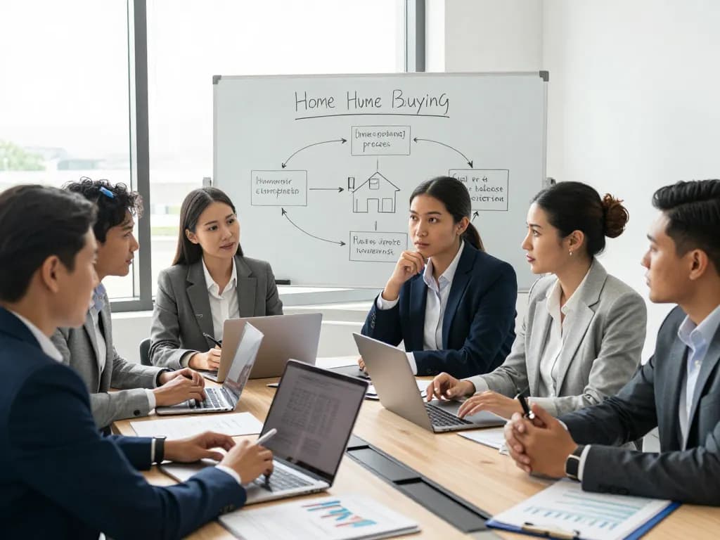 Investors from the Nationwide investors group collaborating in a modern office, discussing real estate strategies.