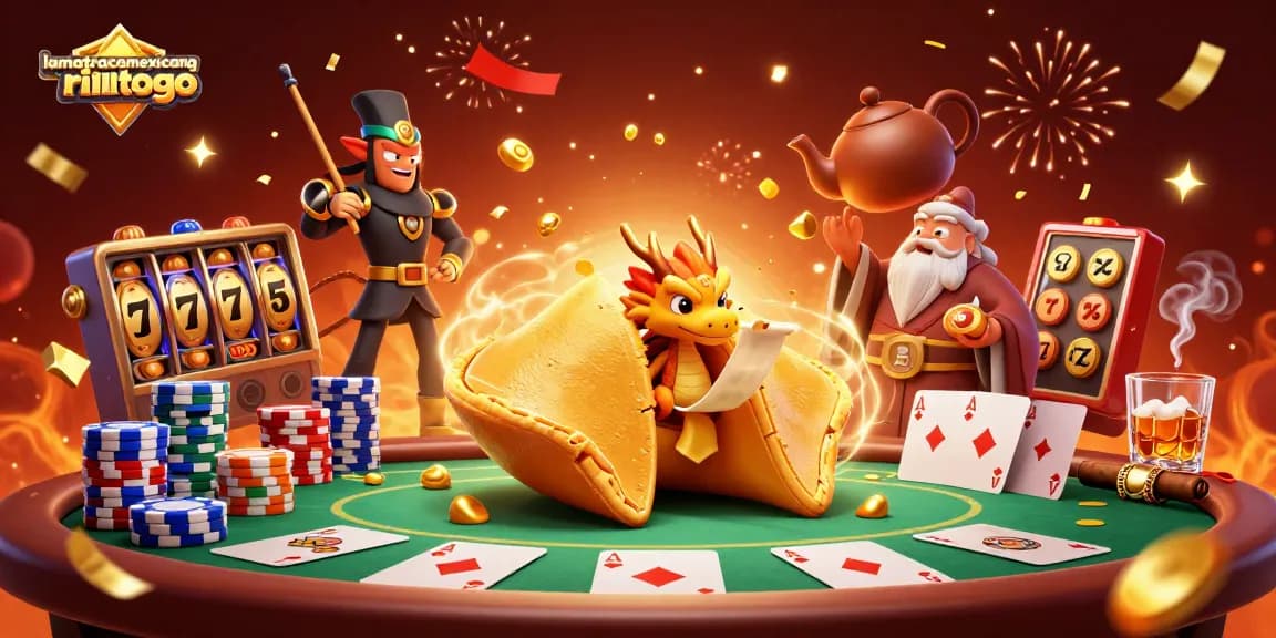 Engage in thrilling gameplay with lamatracamexicangrilltogo featuring dragons, fortune cookies, and vibrant casino action.