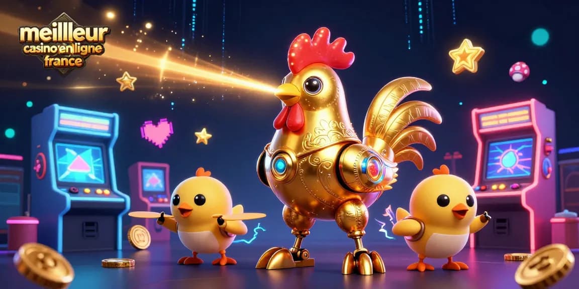 Découvrez le meilleur casino en ligne France avec cette illustration captivante des jeux et des lumières!