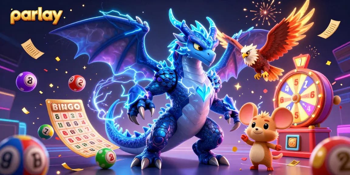Experience parlay betting excitement with dynamic characters and vibrant casino elements in a stunning 3D scene.