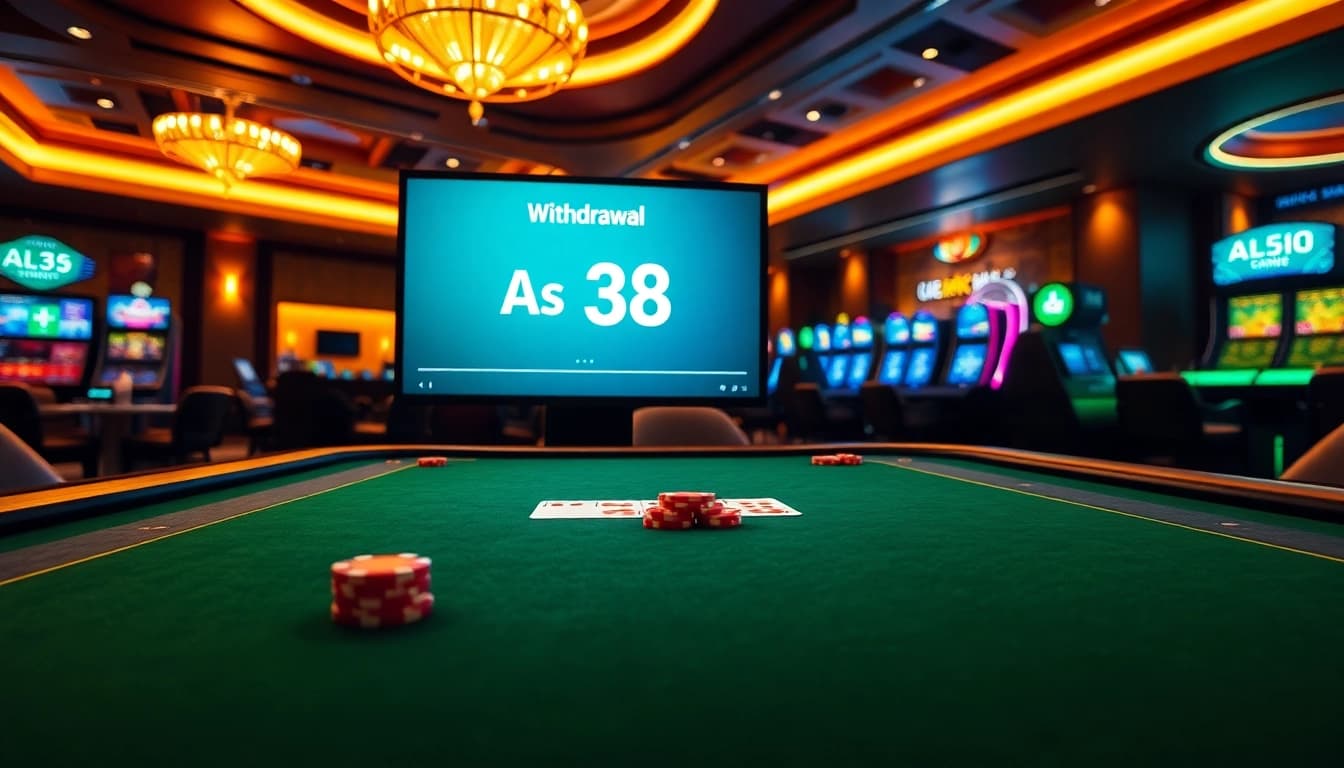 Performing as38 withdraw at a stylish casino digital interface, showcasing modern features.