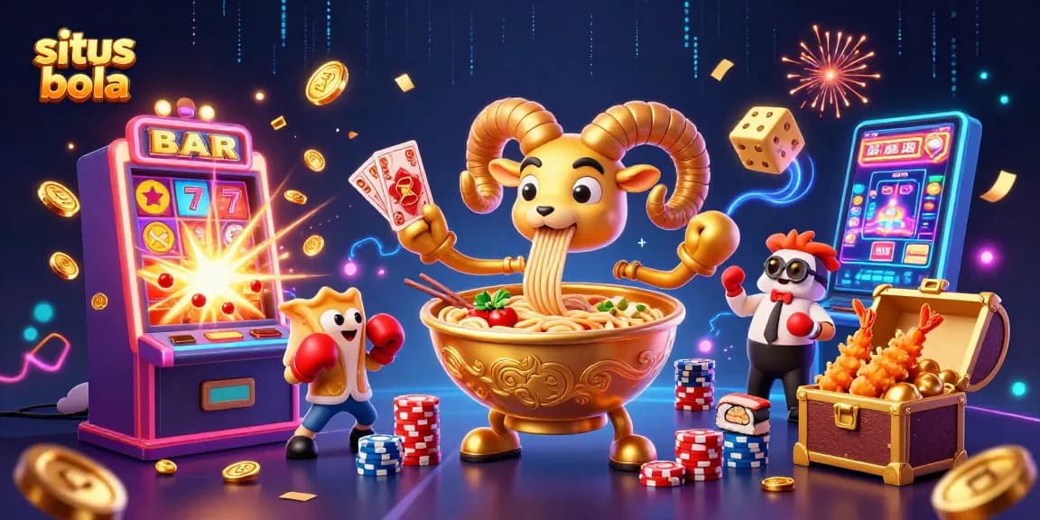 Bet on situs bola with thrilling sports betting action and vibrant casino elements alive in the scene.