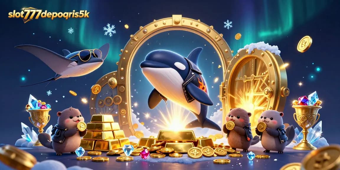Experience the excitement of slot777depoqris5k with vibrant characters and golden treasures.