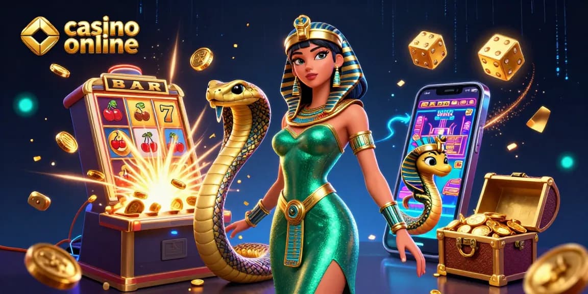 Vivez le frisson du jeu de casino en ligne avec une scène vibrante d'un jackpot gagnant.