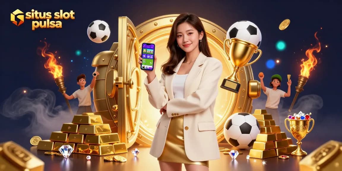 Experience winning at situs slot pulsa with engaging gameplay and enticing rewards in a vibrant casino scene.