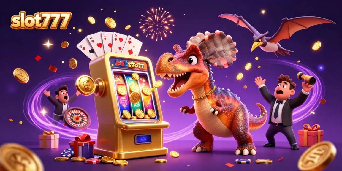 Menangkan jackpot dengan slot777 saat dinosaurus bertarung di kasino