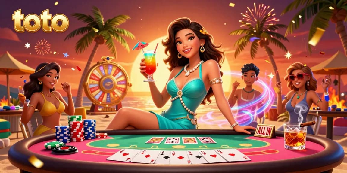 Experience thrilling gaming action at toto with vibrant casino elements and a glamorous atmosphere.