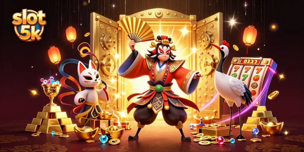 Experience thrilling wins at slot 5k with dynamic characters and vibrant casino elements.