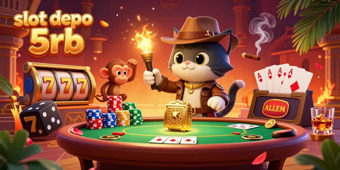Spin slot depo 5rb and discover big wins in a vibrant 3D casino adventure.