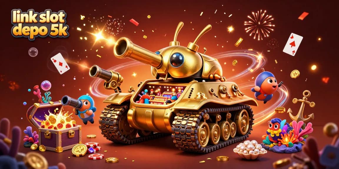 Experience excitement with link slot depo 5k offering jackpot adventures through a golden casino tank.