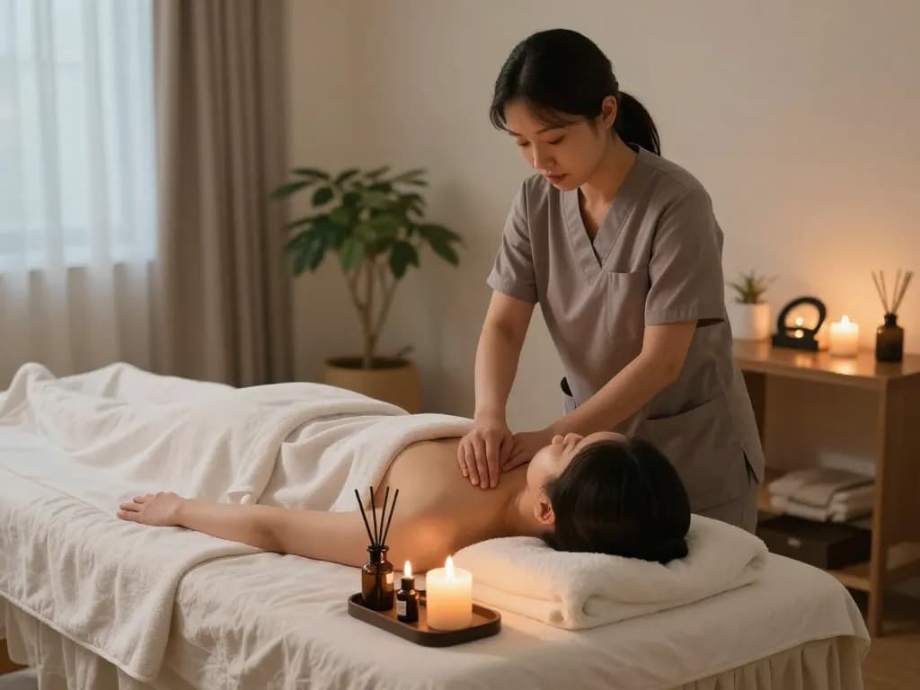 Experience a professional 서울출장마사지 in a tranquil home spa environment.