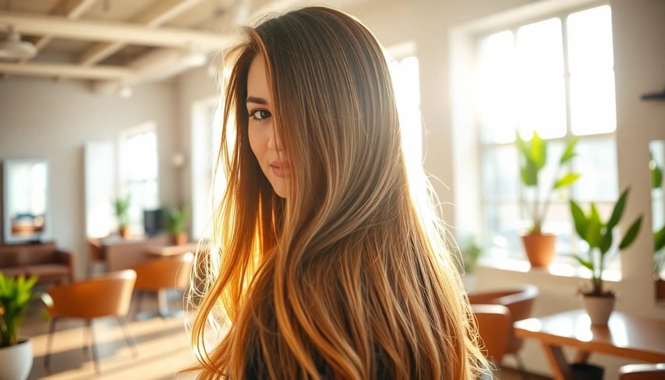 Apply sew in weft hair extensions for a stunning, fuller hairstyle in a professional salon setting.