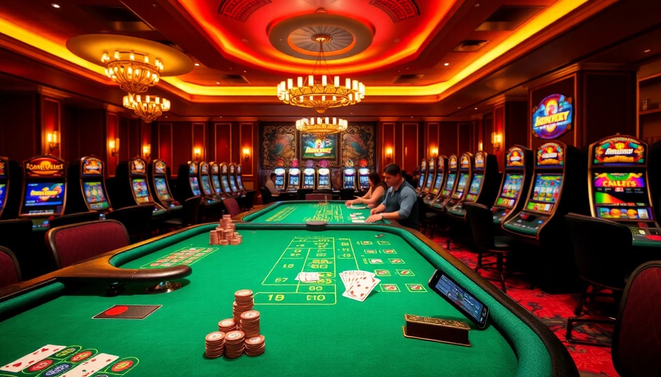 Vivez l'excitation d'un casino en ligne fiable avec des tables de jeux vibrantes et des joueurs profitant de leurs jeux préférés.