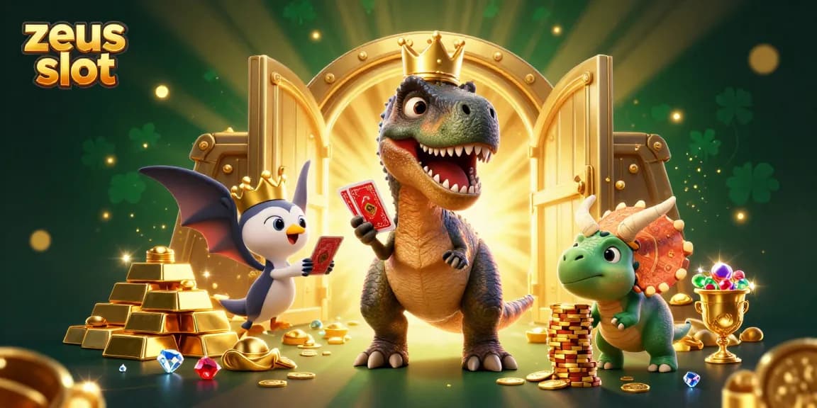 Spin and win with zeus slot in a vibrant 3D scene filled with gems and gold!