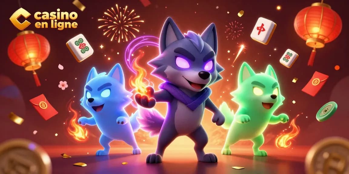 Embarquez dans le monde du casino en ligne avec des loups mystiques entourés de richesses.
