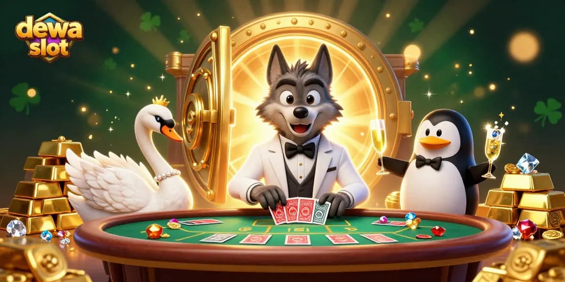 Permainan dewa slot di kasino, kombinasi karakter lucu dan elemen mewah untuk pengalaman seru.
