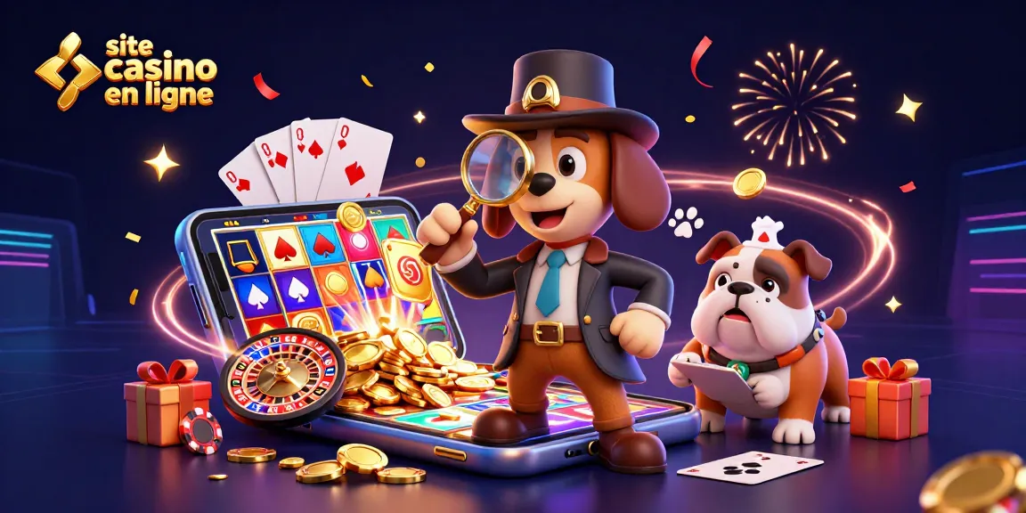 Découvrez le jeu sur site casino en ligne grâce à une illustration colorée de personnages animés examiner des trésors.