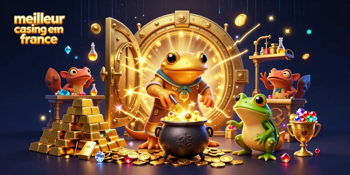 Découvrez le meilleur casino en ligne France avec une scène magique de l'alchimiste doré et des trésors.