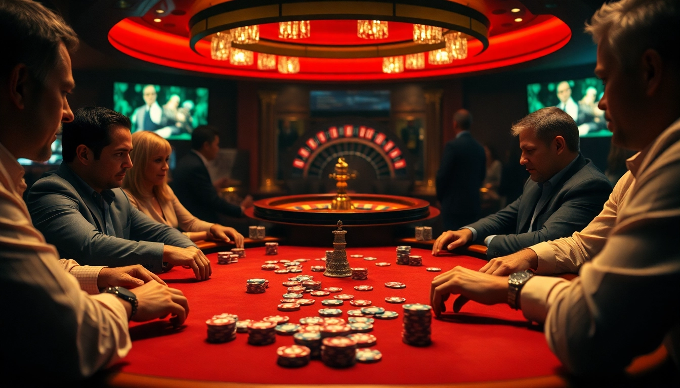 Experience thrilling bets at the poker table while enjoying rebahin film visuals in a vibrant casino.