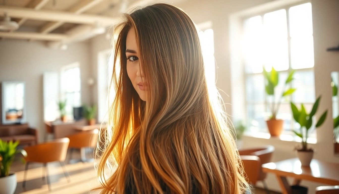 Apply sew in weft hair extensions for a stunning, fuller hairstyle in a professional salon setting.