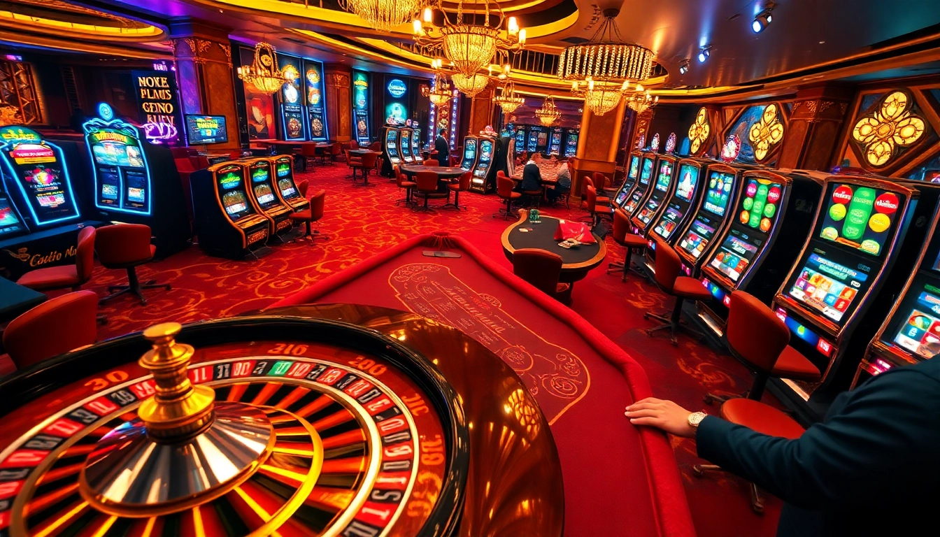 Découvrez l'excitation d'un casino en ligne fiable avec des joueurs s'amusant à des jeux de table et des machines à sous.