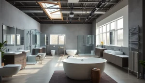 Sonni sanitär GmbH hochwertige Badprodukte in modernem Ausstellungsraum präsentieren