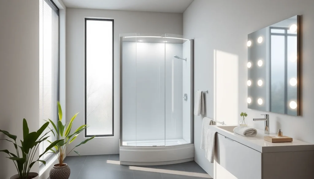 Cabine de douche moderne de sirhona France, ajoutant une touche d'élégance à la salle de bain.