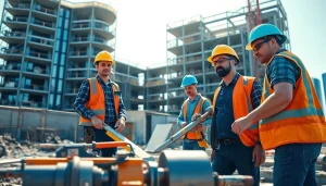 Manhattan General Contractor overseeing a construction site with tools and machinery.