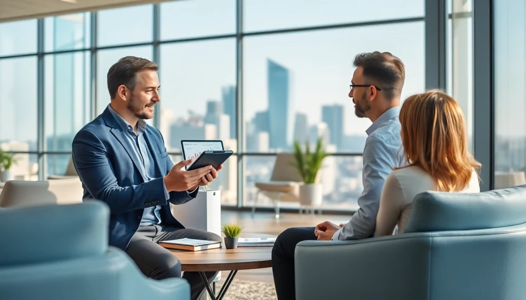신용카드 현금화 전략을 논의하는 전문가와 고객의 상호작용 장면