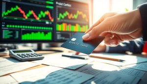 카드현금화와 관련된 재정적 거래 시연을 하는 장면