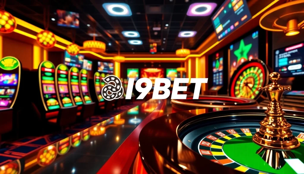 Experience thrilling gameplay with I9BET's vibrant online casino interface featuring luxurious elements.
