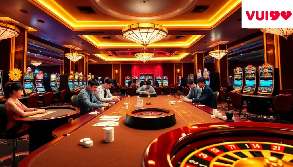Experience the excitement of gambling at Vua99, featuring dynamic tables and vibrant casino games.