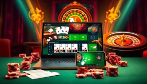 Experience the excitement of rikvip game bài đổi thưởng with vibrant online gambling visuals.