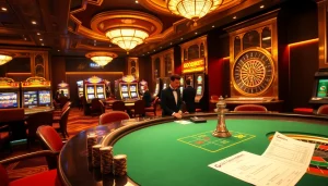Experience the excitement of good88bet with vibrant casino gaming action and luxurious décor.