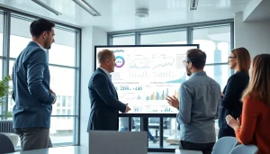 Enhance your Competitive intelligence strategies with a dynamic business team analyzing data together.