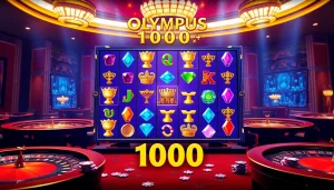 Spin the reels on Olympus 1000 slot for thrilling wins in an elite casino setting.