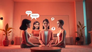 Engaging NSFW character AI interaction in a cozy digital chat room atmosphere.