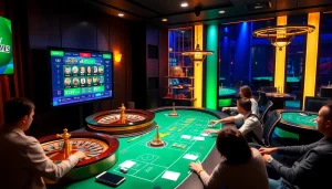 Exciting online gambling scene showcasing link alternatif sbobet with betting slips and poker chips.