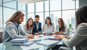 Dynamic team providing Accounting Services in Dubai, showcasing collaboration in a modern office setting.