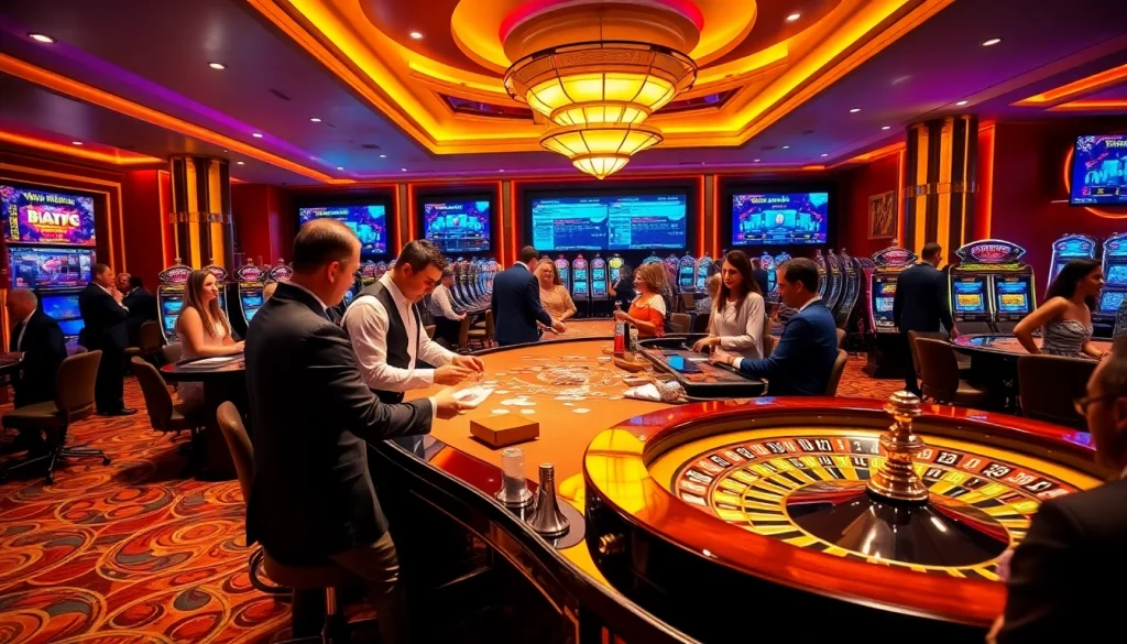 Vivez l'excitation du casino en ligne fiable alors que les joueurs participent à des jeux palpitants dans un casino haut de gamme.