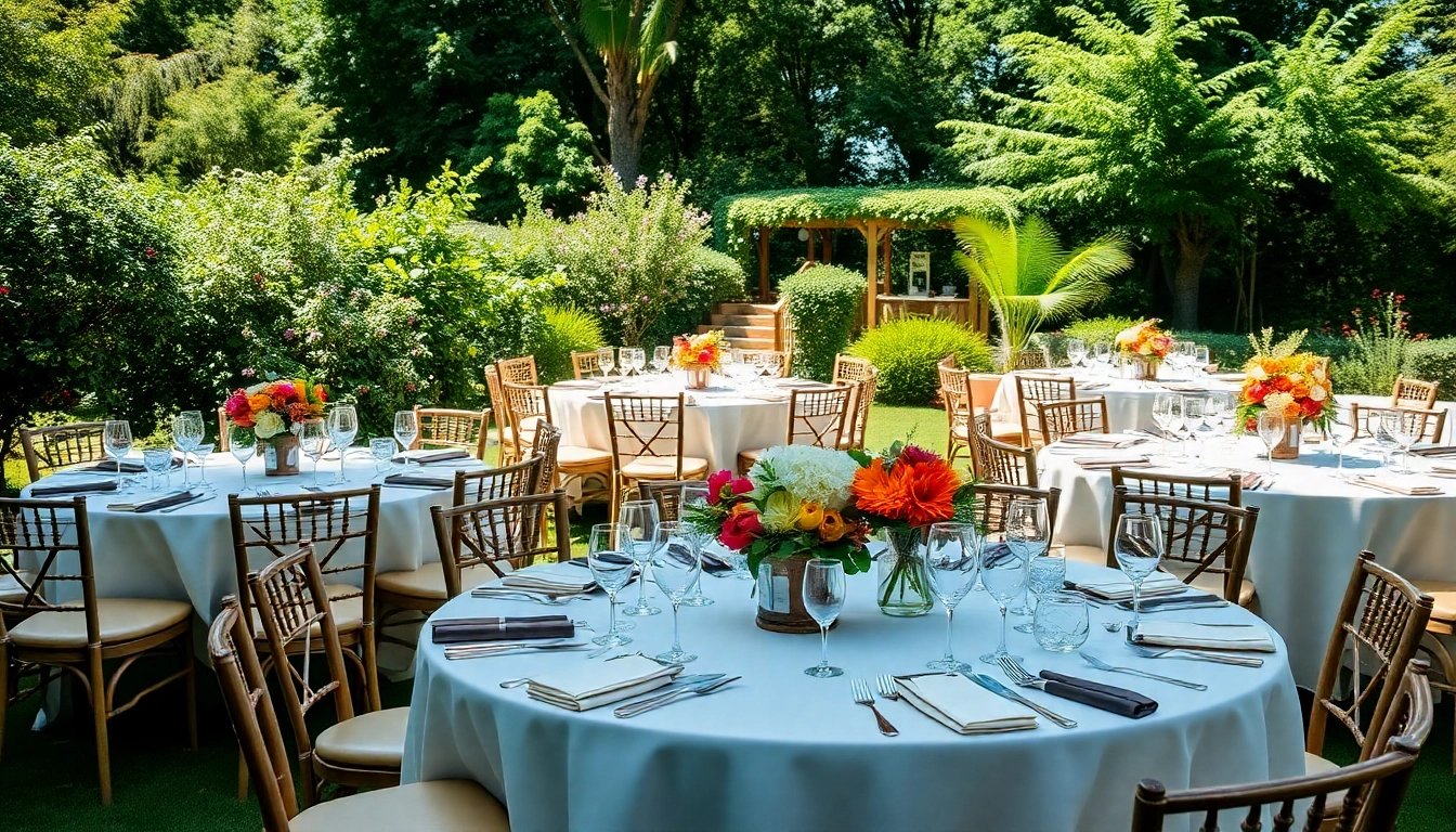 Transform your event with exquisite Table Rentals showcasing elegant designs and vibrant decorations.