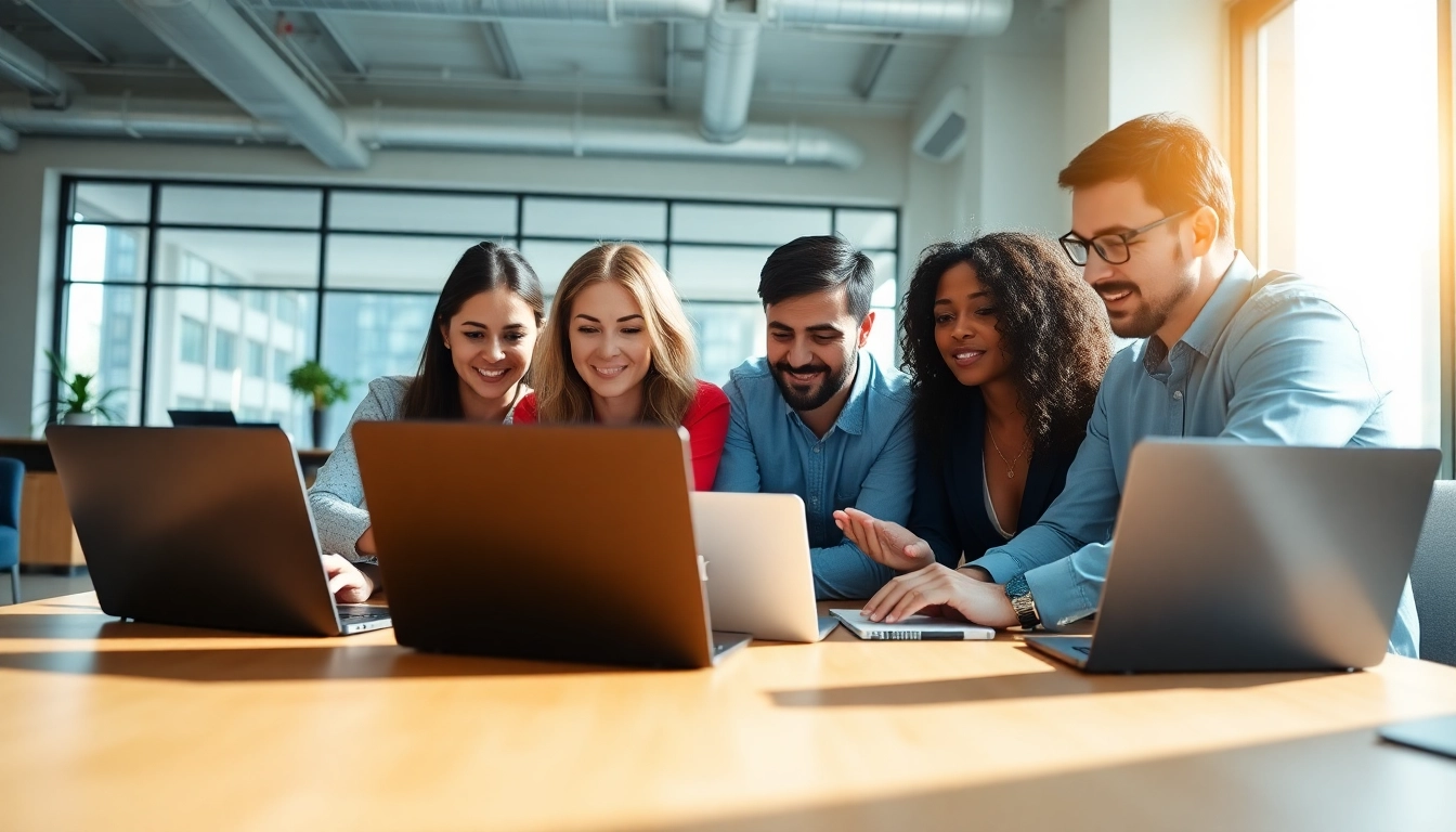 Innovative Ansätze im seo consulting präsentiert durch ein diverses Team in einer modernen Büroumgebung.