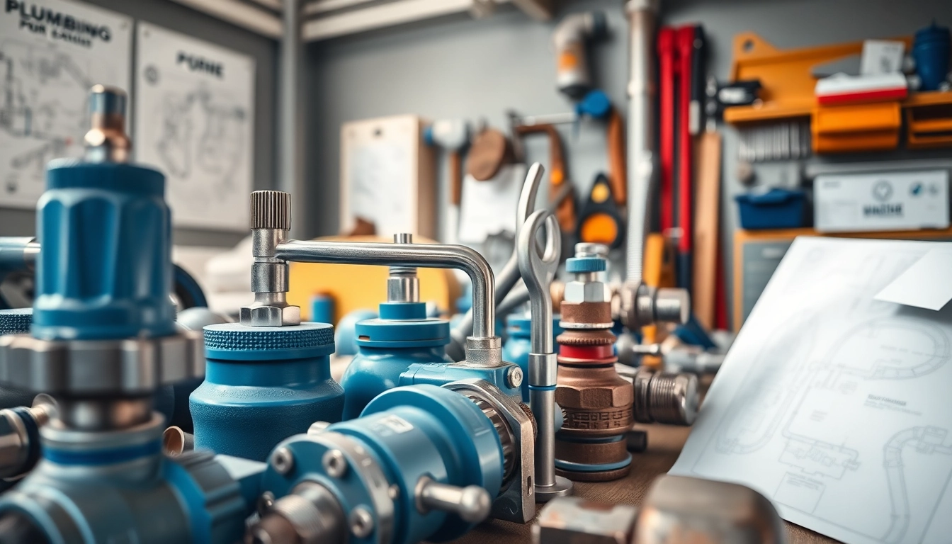 Sonni sanitär GmbH presents professional plumbing equipment in a well-organized workshop.