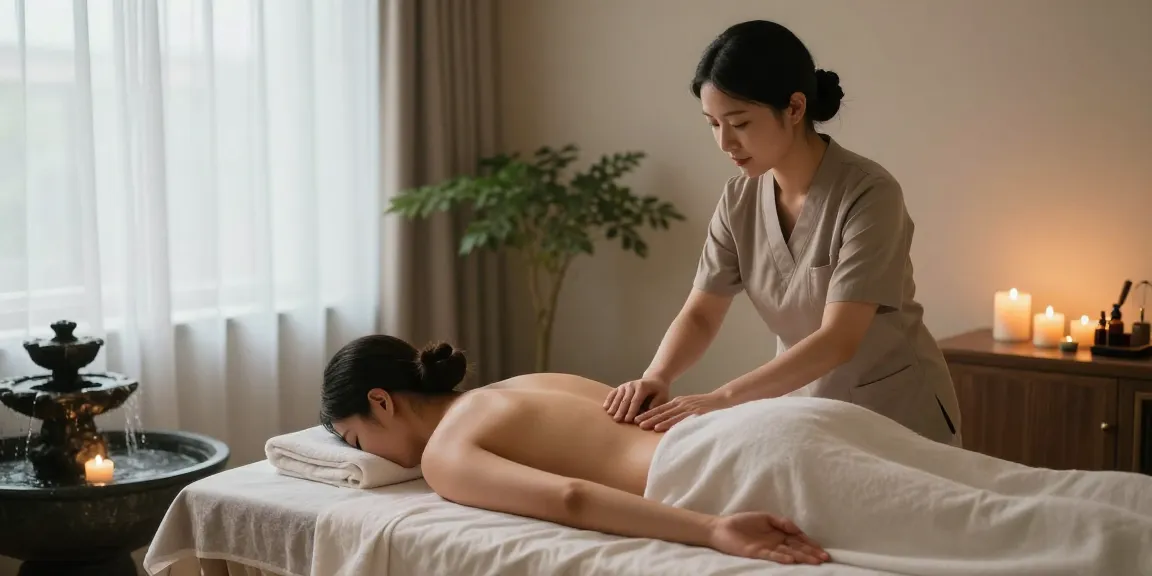 Experience 마포스웨디시 in a tranquil massage therapy room with a calming atmosphere.